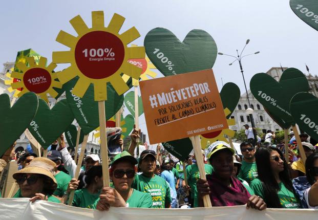 Thousands march for climate justice in Lima