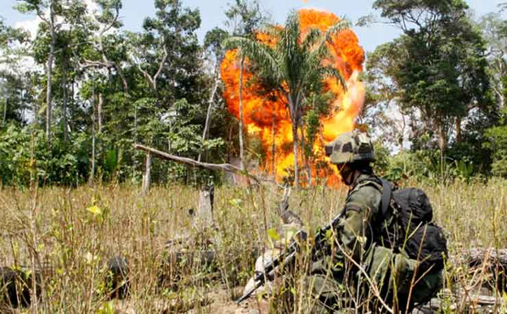Colombian army kills 18 Farc rebels
