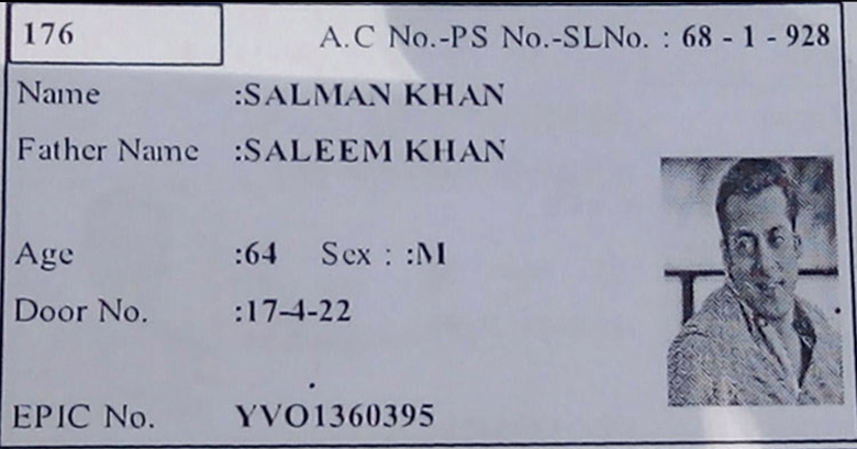 Salman Khan is a voter in Hyderabad!