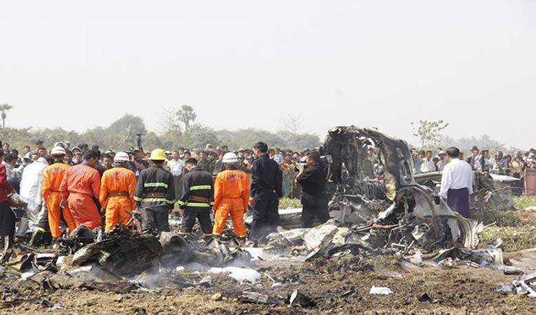 Myanmar military plane crash kills 4
