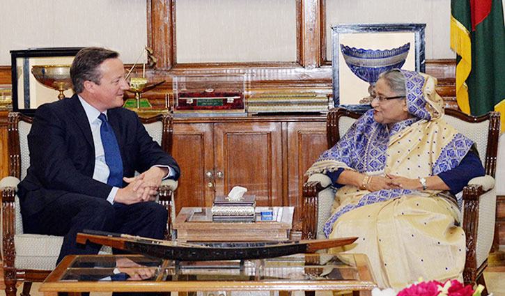 Ex-British PM Cameron makes courtesy call to Sheikh Hasina
