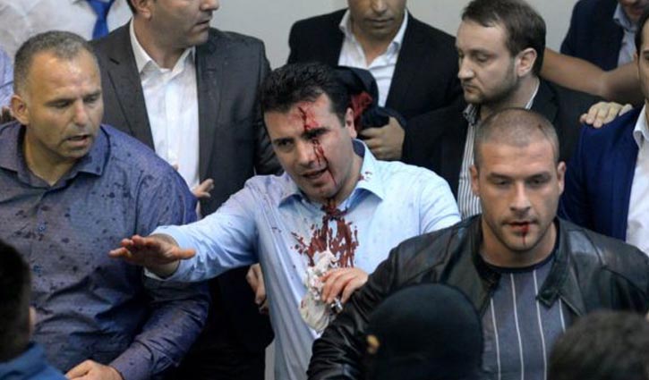Macedonia parliament stormed by protesters