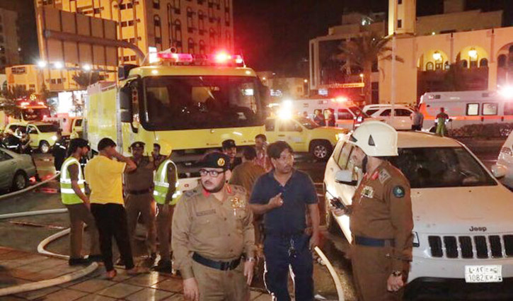 Fire breaks out in 15-story Makkah hotel