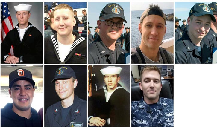 All missing US sailors found dead