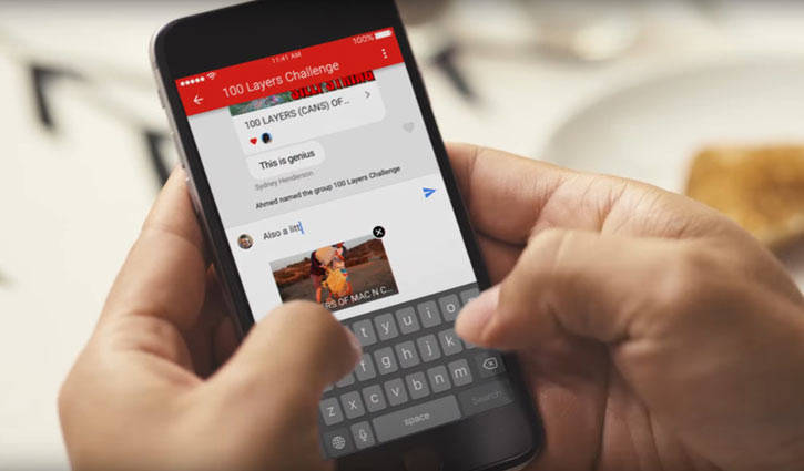 YouTube adds an in-app messaging feature