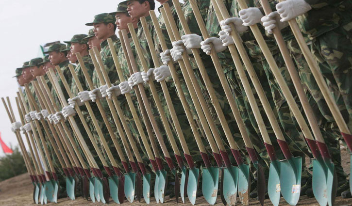 China deploys 60,000 troops to plant trees