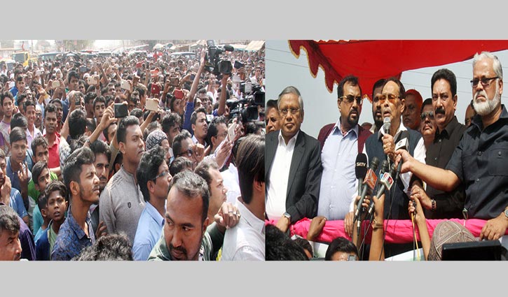Ershad starts election campaign at Dhaka-17