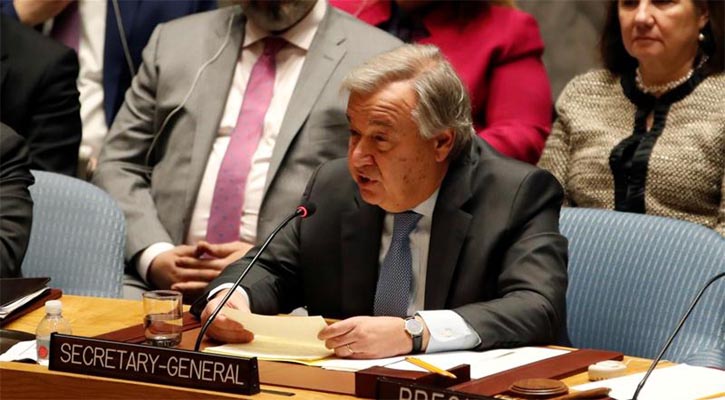 UN chief calls for an end to Syrian people's suffering