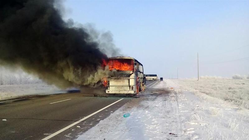 Bus fire kills 52 Uzbeks in Kazakhstan
