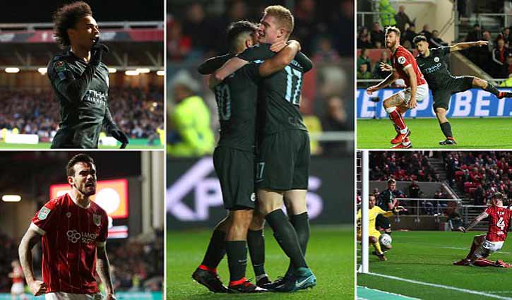 Man City survive late fightback to reach League Cup final