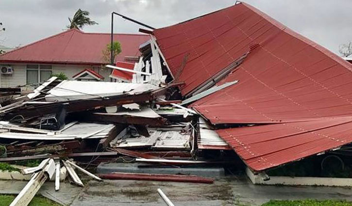 Tonga parliament building flattened by Cyclone Gita