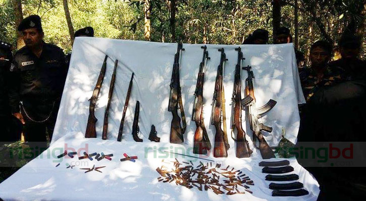 Huge arms, ammo recovered in Naikhangchhari 