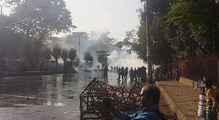 Police use tear gas on hartal supporters