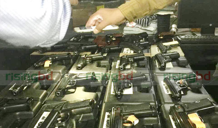 19 more pistols seized at Shahjalal airport