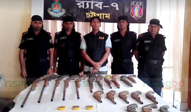 Huge cache of arms recovered in Cox's Bazar, 1 held