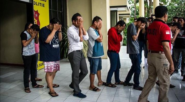 Indonesian police arrest 141 men over ‘gay sex party’