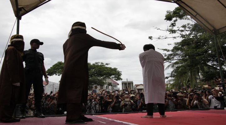 Indonesian men caned for gay sex in Aceh