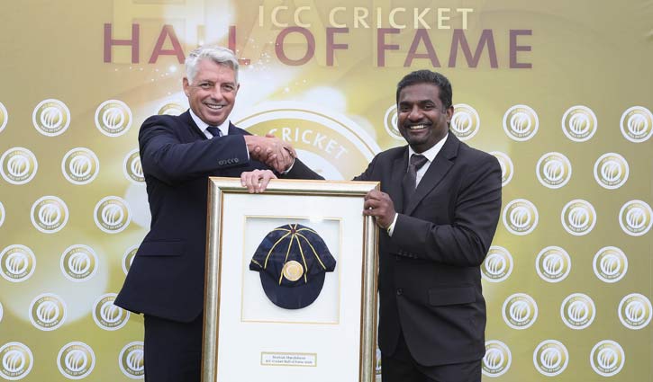 Muralitharan inducted into ICC's Hall of Fame