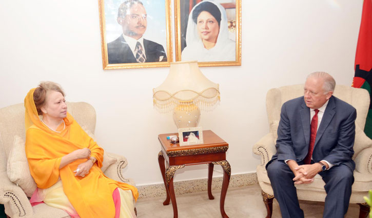 Khaleda Zia meets US envoy Shannon