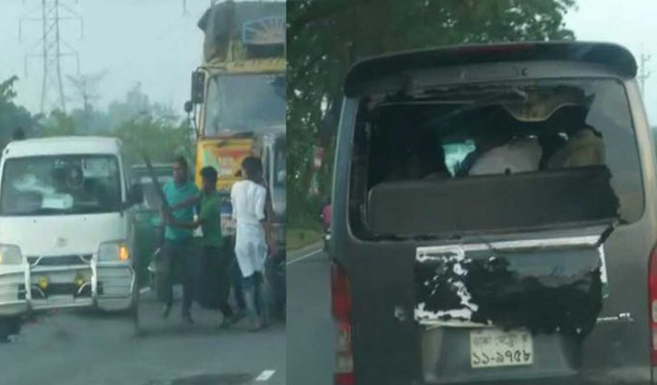 Khaleda's motorcade under attack in Feni