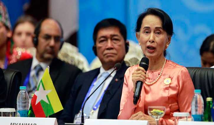 Suu Kyi blames world conflicts on illegal immigration