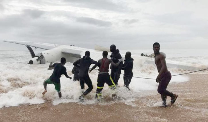 Four dead as plane crashes into sea off Ivory Coast in heavy rain