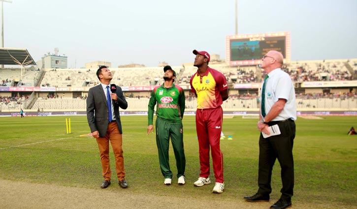 Bangladesh batting against West Indies in 2nd T20I