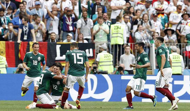 Mexico stun champions Germany 1-0