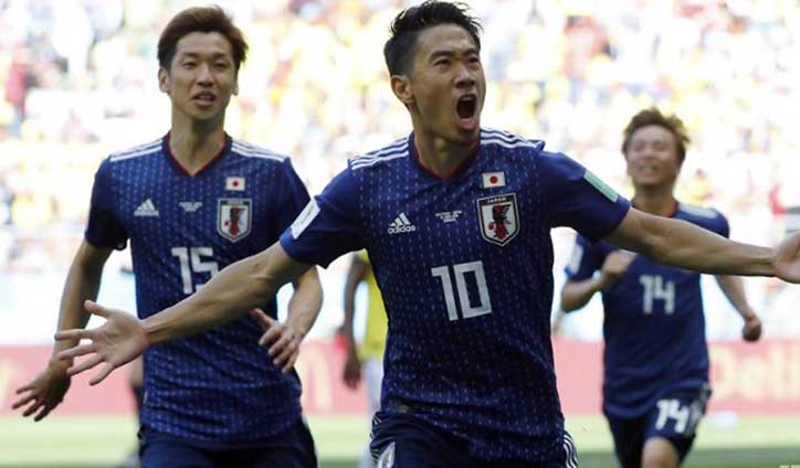 Japan beat 10-man Colombia