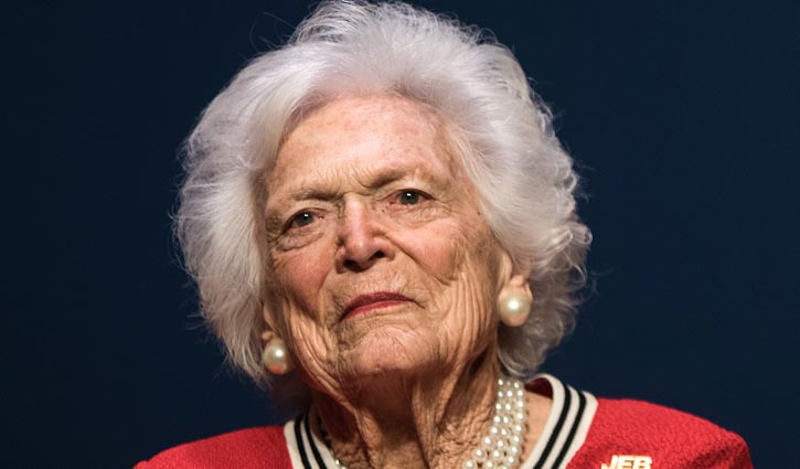  Former US First Lady Barbara Bush dies