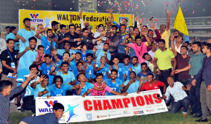 Abahani lift 2nd hat-trick title of Federation Cup Football