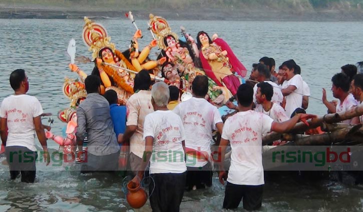 Durga Puja ends with immersion of idols