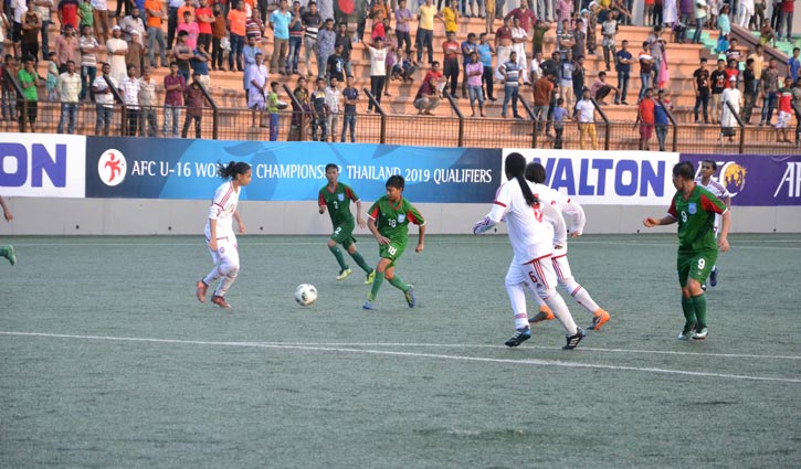 Bangladesh girls beat UAE by 7-0 goals
