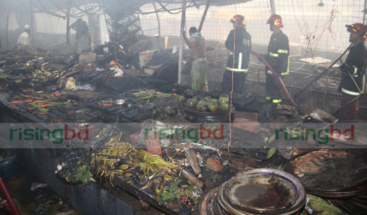 Fire at Malibagh kitchen market