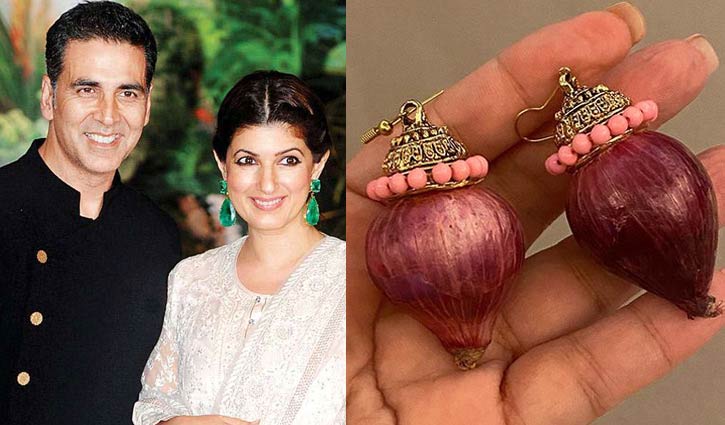 Akshay brings onion earrings home for Twinkle Khanna
