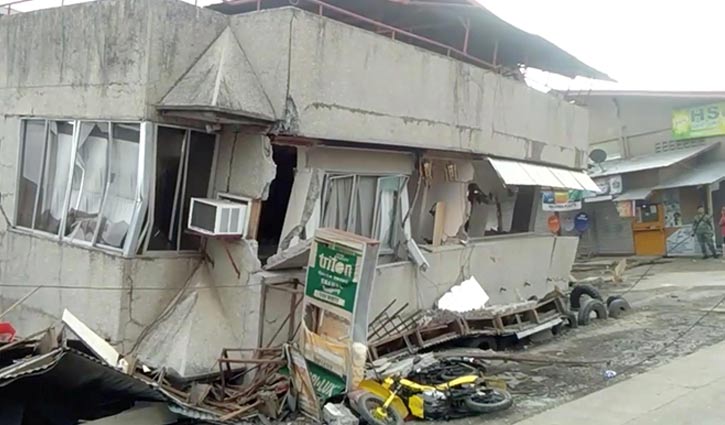 Philippines earthquake pegged at magnitude 6.9