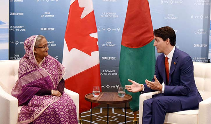Trudeau phones Sheikh Hasina