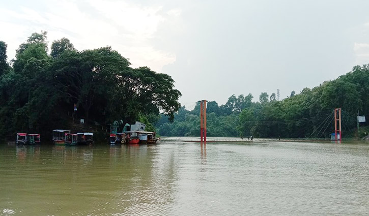 Rangamati hanging bridge goes under water
