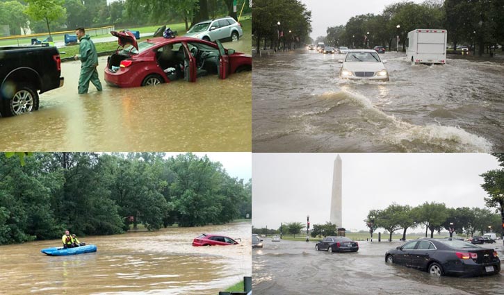 Dangerous flash flooding hits Washington DC