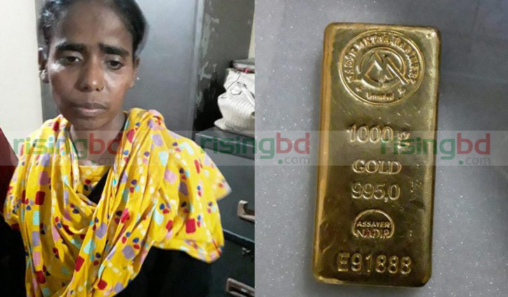 Woman held with gold bar in Khulna