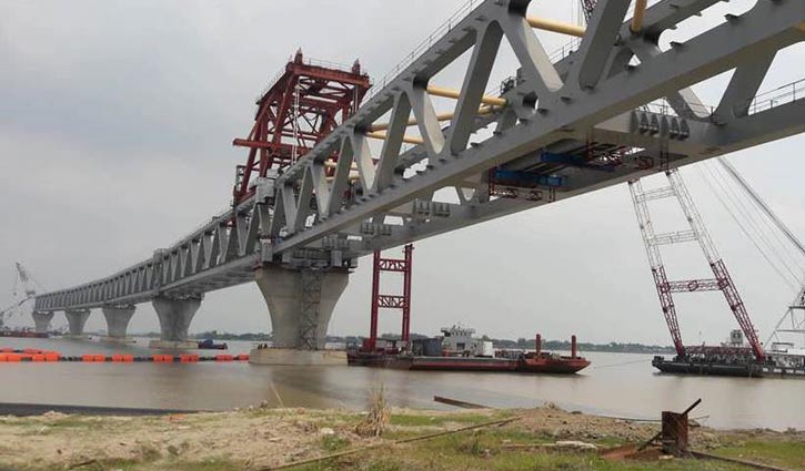 Installation of 13th span on Padma Bridge today
