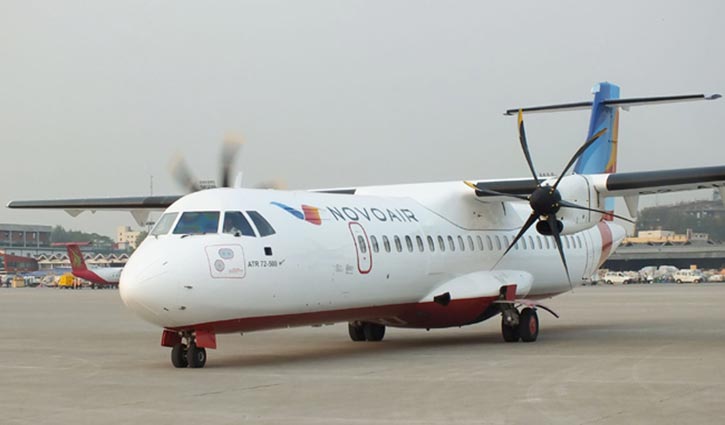 Novoair plane's wheel blasts at Rajshahi Airport