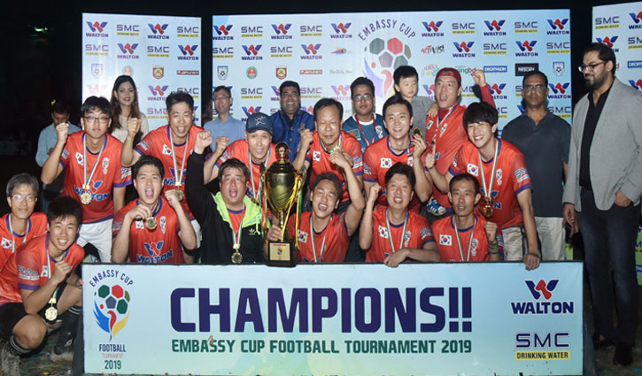 S. Korea becomes champion of Walton Embassy Cup Football