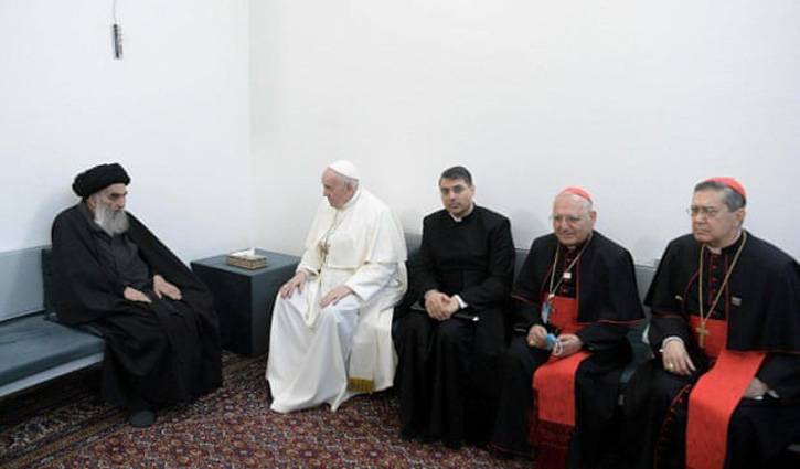 Pope Francis meets Iraq`s top Shia cleric Sistani