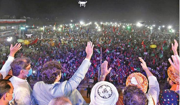 Mass rally calls for Imran Khan’s resignation