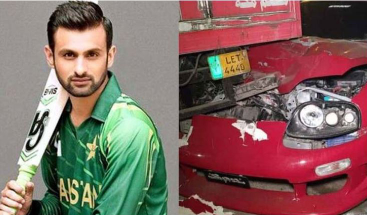 Shoaib Malik survives a horrific accident