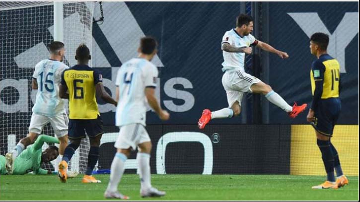 Messi scores as Argentina win 1-0 vs. Ecuador