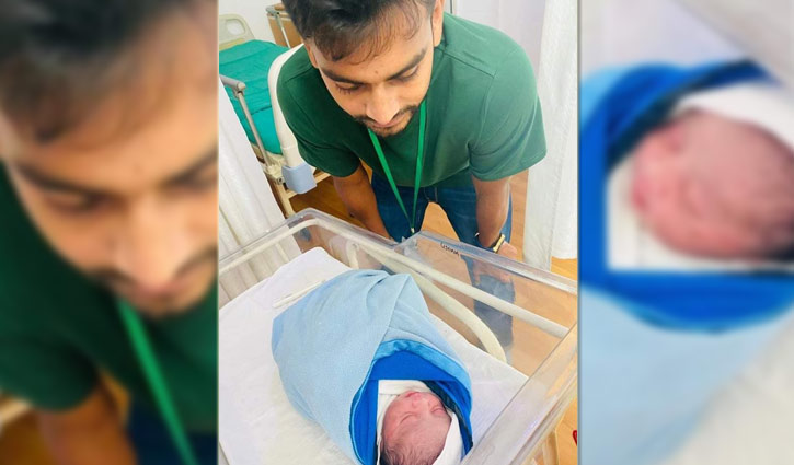 Cricketer Miraz blessed with baby boy