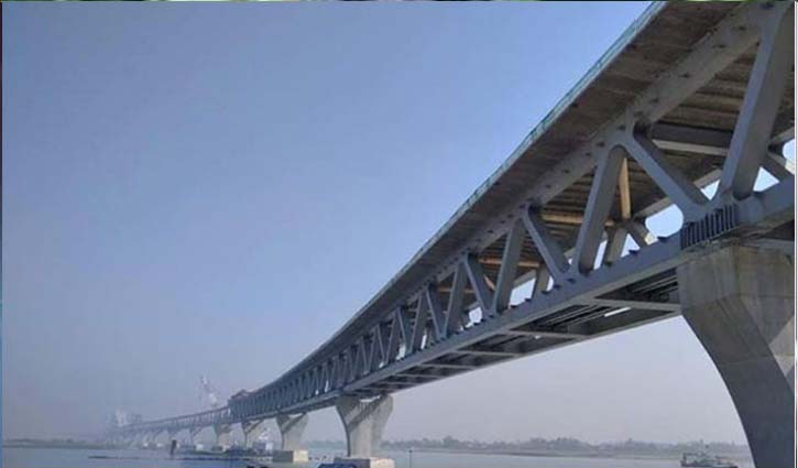 Padma Bridge’s 33rd span being installed
