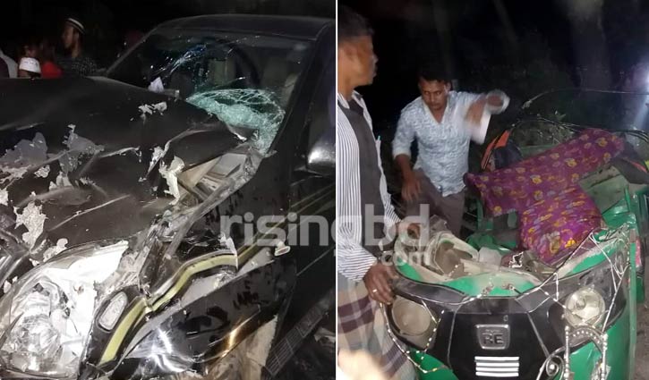 Private car-CNG auto-rickshaw clash kills 4